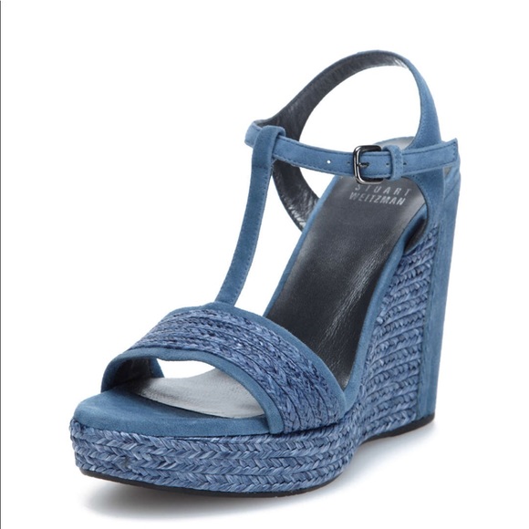 Stuart Weitzman Shoes - Stuart Weitzman “Matey” Blue Wedges
